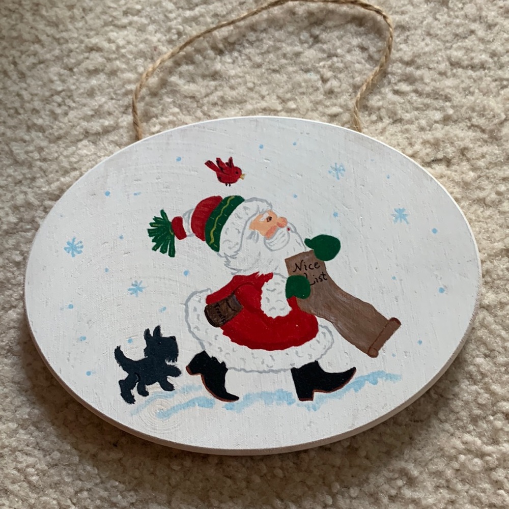 Wooden Santa plaque